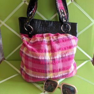 Pink Tartan Fabric Tote - FREE ADD-ON!